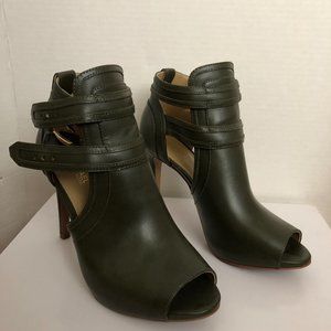 Michael Kors Leather Olive Green 4" Heels